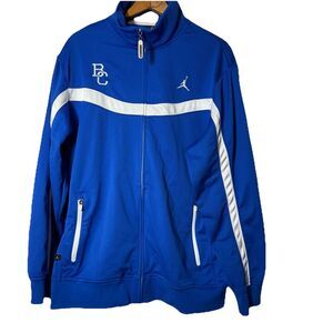 Boston College Nike Air Jordan Team Issue Track Jacket Royal Blue Size M 2000’s
